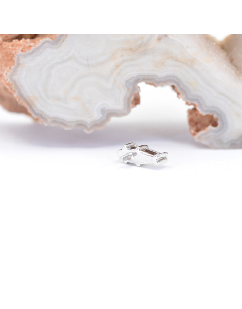 BVLA Kappa with CZ in 14k White Gold 16g Threaded End by BVLA!
