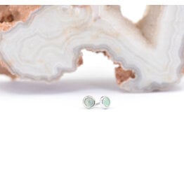 BVLA 2mm Chrysoprase White Gold Threadless Ends