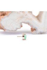 BVLA 5x3mm Pear Prong with Chrysoprase Cabochon in 14k Rose Gold Threadless Ends by BVLA!