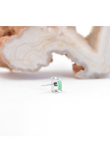 BVLA 5x3mm Pear Prong with Chrysoprase Cabochon in 14k White Gold Threadless Ends by BVLA!