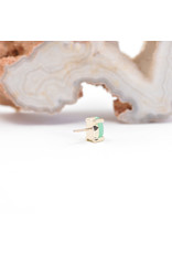 BVLA 5x3mm Pear Prong with Chrysoprase Cabochon in 14k Yellow Gold Threadless Ends by BVLA!