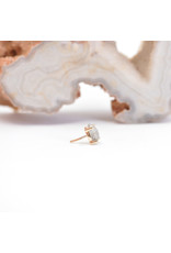 BVLA 4x2.5mm Pear Prong with Rose Cut Labradorite in 14k Yellow Gold Threadless Ends by BVLA!