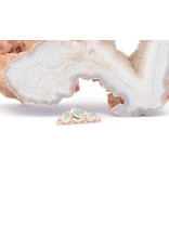 BVLA 3 Gem Graduating Panaraya with Chrysoprase Cabochon in 14k Rose Gold 16g Threaded End by BVLA!