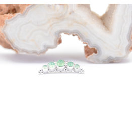 BVLA 5 Gem Panaraya Chrysoprase White Gold 16g Threaded End