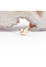 BVLA Left Facing French Kiss with Grade AA Iolite in 14k Yellow Gold 16g Threaded End by BVLA!