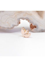 BVLA Right Facing French Kiss with Citrine Cabochon in 14k Yellow Gold 16g Threaded End by BVLA!