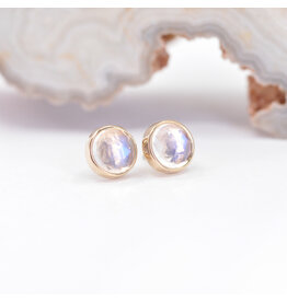 BVLA 4mm Moonstone Yellow Gold Threadless Ends