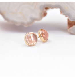 BVLA 4mm Sunstone Yellow Gold Threadless Ends