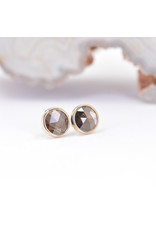 BVLA 4mm Cup with Faceted Zawadi Sapphire in 14k Yellow Gold Threadless Ends