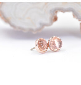 BVLA 4mm Sunstone Rose Gold Threadless Ends
