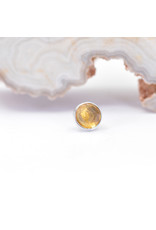 BVLA 4mm Cup with Rose Cut Citrine in 14k White Gold Threadless Ends