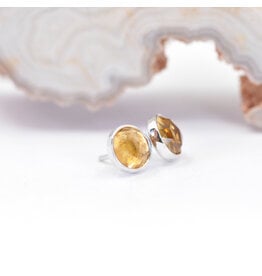 BVLA 4mm Citrine White Gold Threadless Ends
