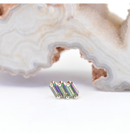 BVLA Liara Mystic Topaz Yellow Gold 16g Threaded End