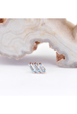 BVLA Liara 3 with Swiss Blue Topaz in 14k Rose Gold 16g Threaded End by BVLA!