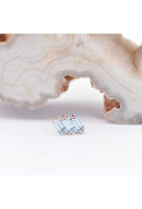 BVLA Liara 3 with Swiss Blue Topaz in 14k Rose Gold 16g Threaded End by BVLA!