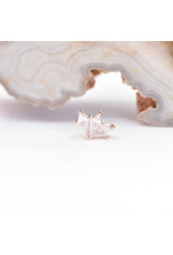 BVLA Daydream with CZ in 14k Rose Gold 16g Threaded End by BVLA!
