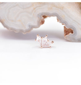 BVLA Daydream CZ Rose Gold 16g Threaded End