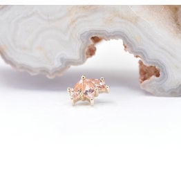 BVLA Daydream 16g Threaded end 14k Yellow Gold Champagne Sapphire