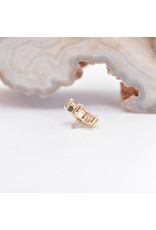 BVLA Daydream with Champagne Sapphire in 14k Yellow Gold 16g Threaded End by BVLA!