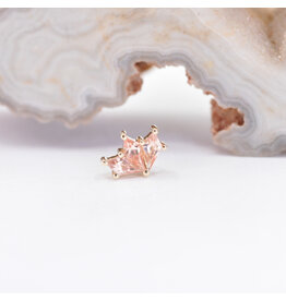 BVLA Daydream Champagne Sapphire Yellow Gold 16g Threaded End