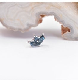 BVLA Daydream London Blue Topaz White Gold 16g Threaded End