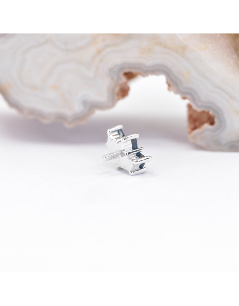BVLA Daydream with London Blue Topaz in 14k White Gold 16g Threaded End by BVLA!