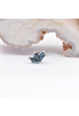 BVLA Daydream with London Blue Topaz in 14k White Gold 16g Threaded End by BVLA!