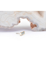 BVLA Sillan with Ocean Blue Diamond in 14k Yellow Gold Threadless End