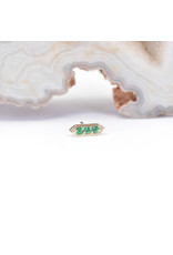BVLA Sillan with Emerald in 14k Yellow Gold Threadless End