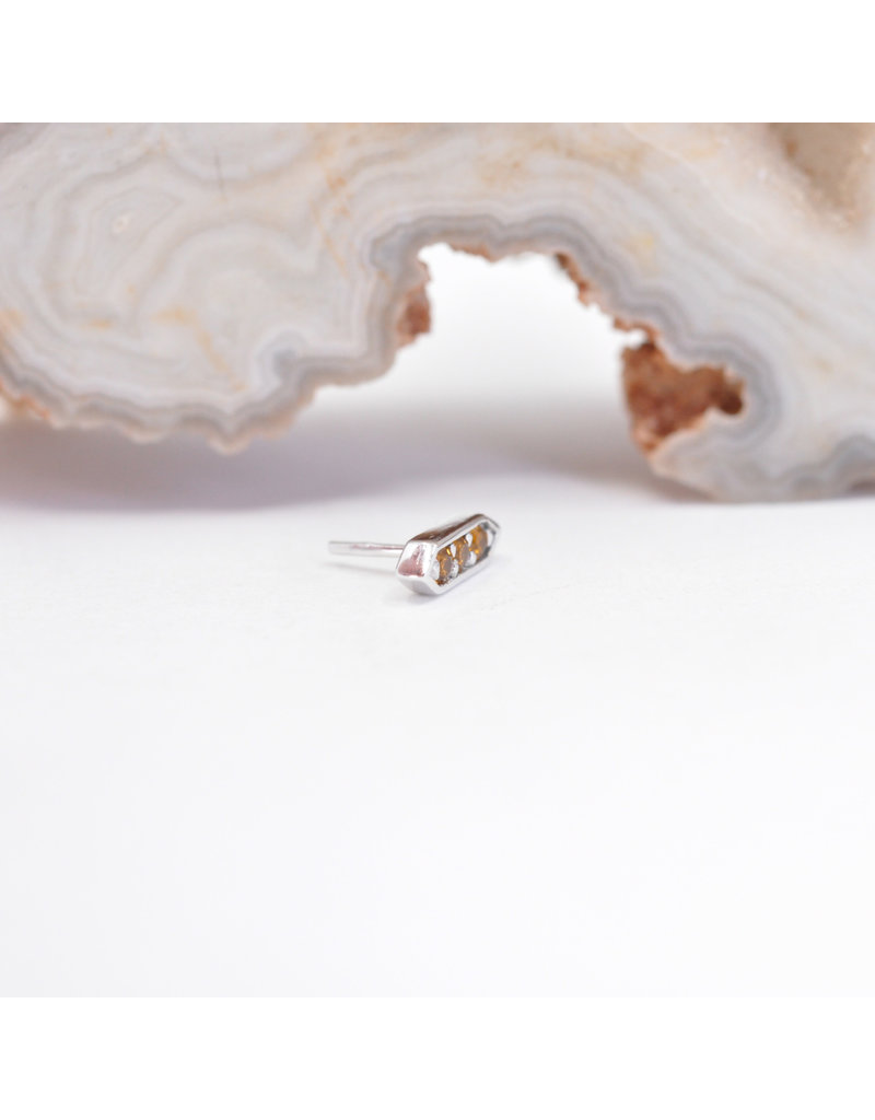 BVLA Sillan with Citrine in 14k White Gold Threadless End