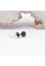 BVLA 3mm Cup with Onyx Cabochon in 14k White Gold Threadless Ends