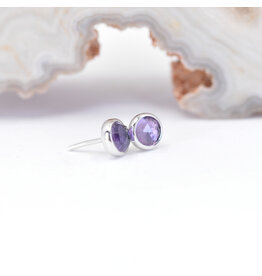 BVLA 3mm Amethyst White Gold Threadless Ends