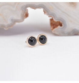 BVLA 3mm Onyx Yellow Gold Threadless Ends