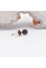 BVLA 3mm Cup with Onyx Cabochon in 14k Rose Gold Threadless Ends