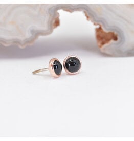 BVLA 3mm Onyx Rose Gold Threadless Ends