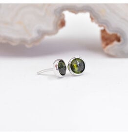 BVLA 3mm Green Tourmaline White Gold Threadless Ends