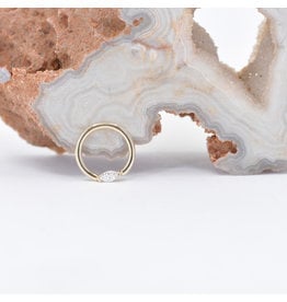 BVLA CZ 14k Gold 18g Fixed Marquise Seam Rings
