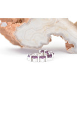 BVLA 16g 5/16" Graduating Tiffany Clicker Ring with Rhodolite Garnet in 14k White Gold by BVLA!