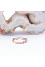 BVLA 16g 3/8" Telesto Seam Ring with CZ in 14k Rose Gold by BVLA!