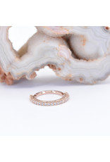 BVLA 16g 3/8" Telesto Seam Ring with CZ in 14k Rose Gold by BVLA!