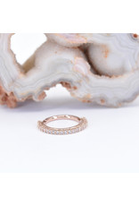 BVLA Telesto Seam Ring 16g 3/8” Ring 14k Rose Gold CZ