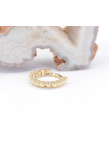 BVLA 16g 3/8" Santa Rosa Clicker Ring with CZ in 14k Yellow Gold by BVLA!