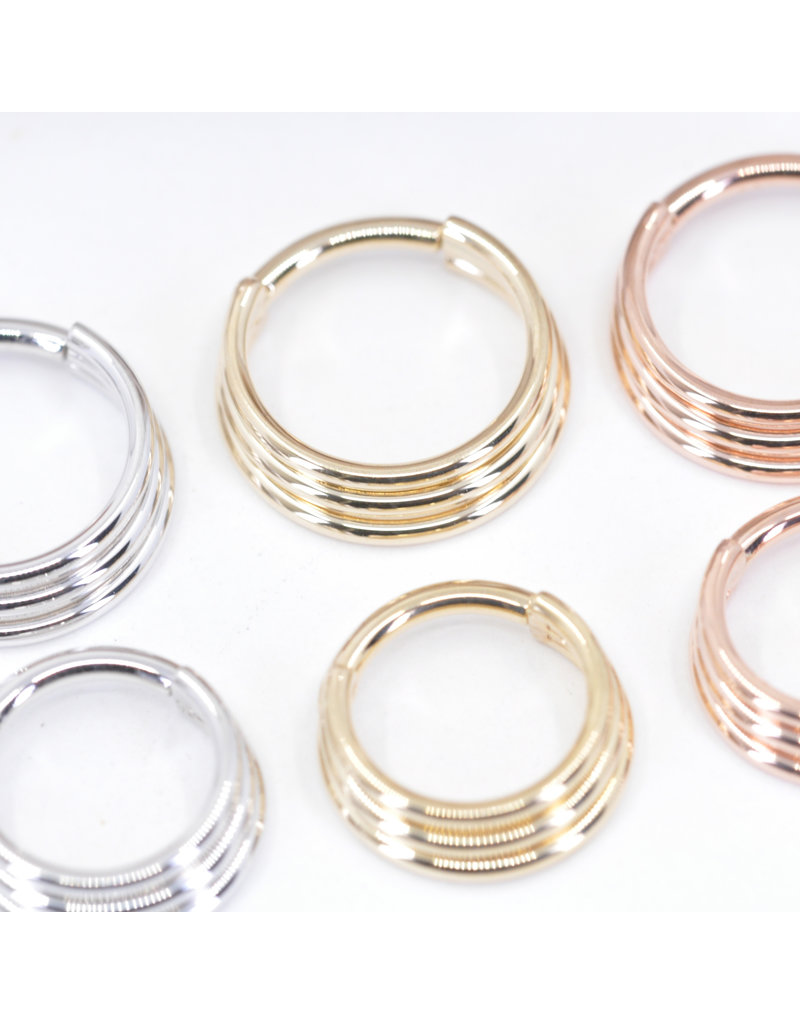 BVLA 16g Mini Moody Clicker Rings in 14k Gold by BVLA!