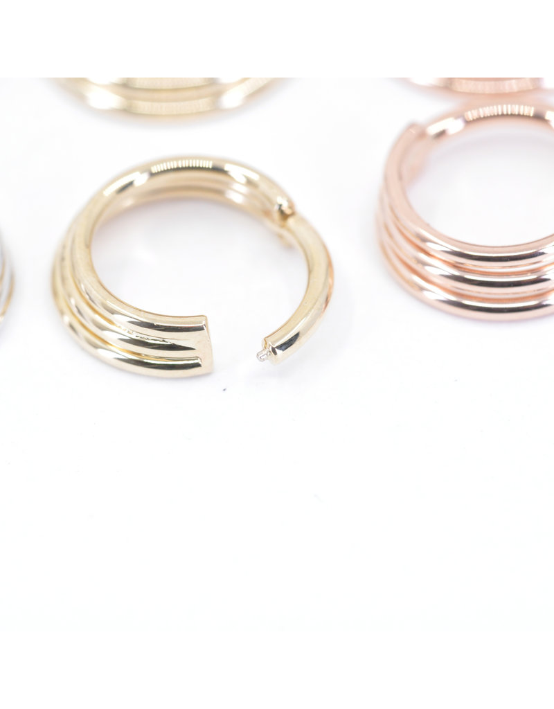 BVLA 16g Mini Moody Clicker Rings in 14k Gold by BVLA!