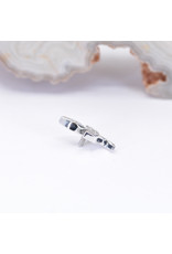 BVLA Mini Wisteria Left 16g Threaded End 14k White Gold CZ