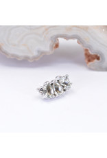 BVLA 3 Gem Pear Panaraya with Green Quartz in 14k White Gold 16g Threaded End by BVLA!