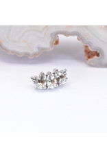 BVLA 3 Gem Pear Panaraya with Green Quartz in 14k White Gold 16g Threaded End by BVLA!