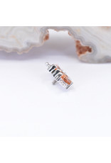 BVLA 3 Gem Pear Panaraya with Champagne Sapphire in 14k White Gold 16g Threaded End by BVLA!