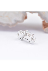BVLA Tiny Athena with Genuine VS Diamond and Genuine Grade AAA White Opal 14k White Gold 16g Threaded End by BVLA!