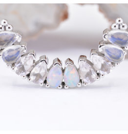 BVLA 10 Gem Pear Panaraya White Gold 16g Double Threaded End